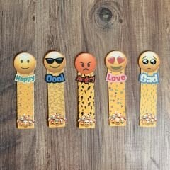 5 Adet Emoji Kitap Ayracı (15 cm)