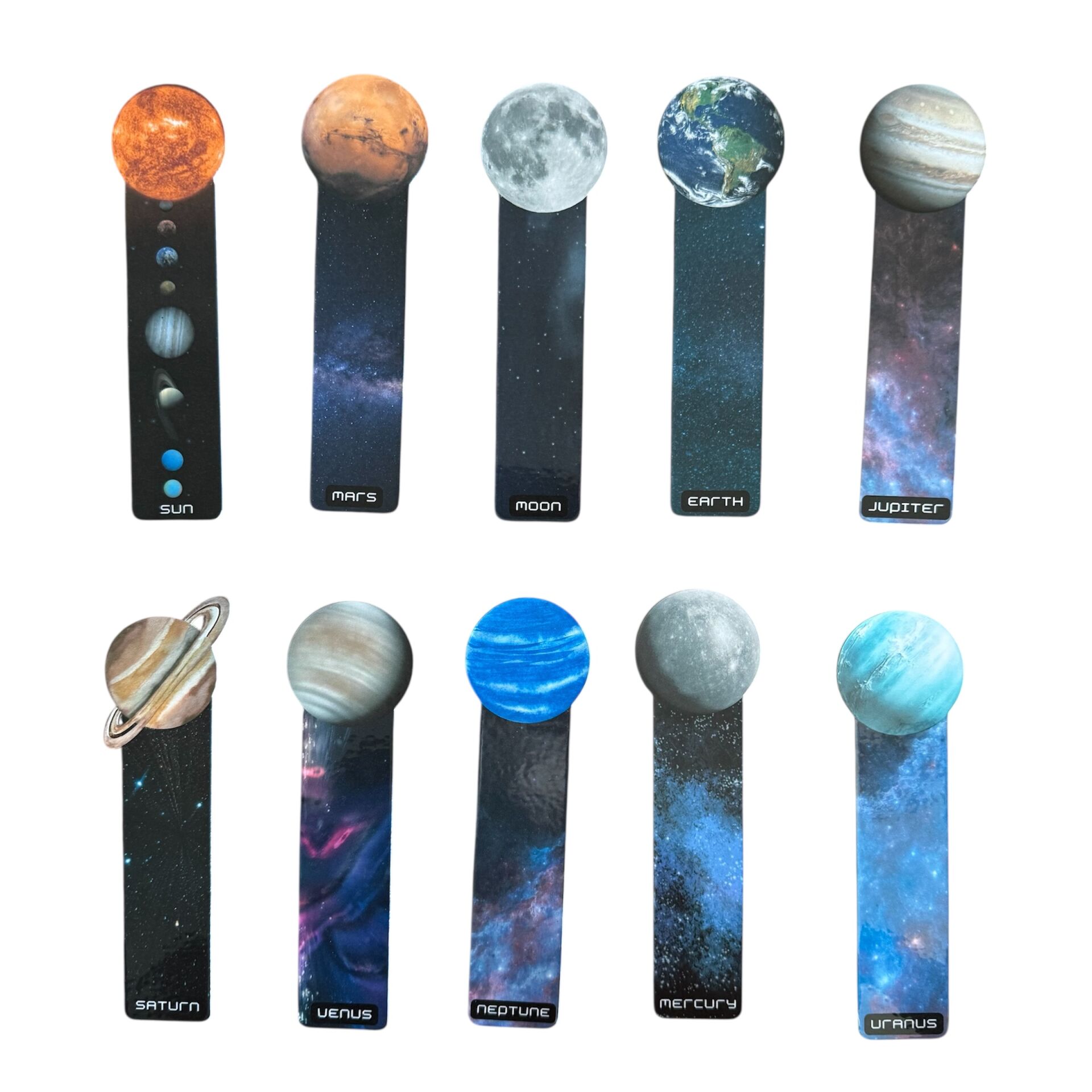 10 Adet Gezegenler Kitap Ayracı (15 cm)