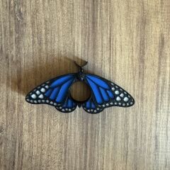 Kitap Ayracı - Sayfa Tutucu - Tek El Kitap Okuma Aparatı (Mavi Kelebek)