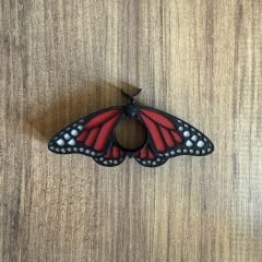 Kitap Ayracı - Sayfa Tutucu - Tek El Kitap Okuma Aparatı (Kırmızı Kelebek)