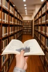 Kitap Ayracı - Sayfa Tutucu - Tek El Kitap Okuma Aparatı (Kedi)