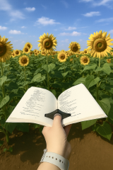 Kitap Ayracı - Sayfa Tutucu - Tek El Kitap Okuma Aparatı (Siyah)