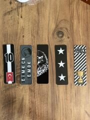 5 Adet Taraftar Kitap Ayracı - Siyah Beyaz (15 cm)