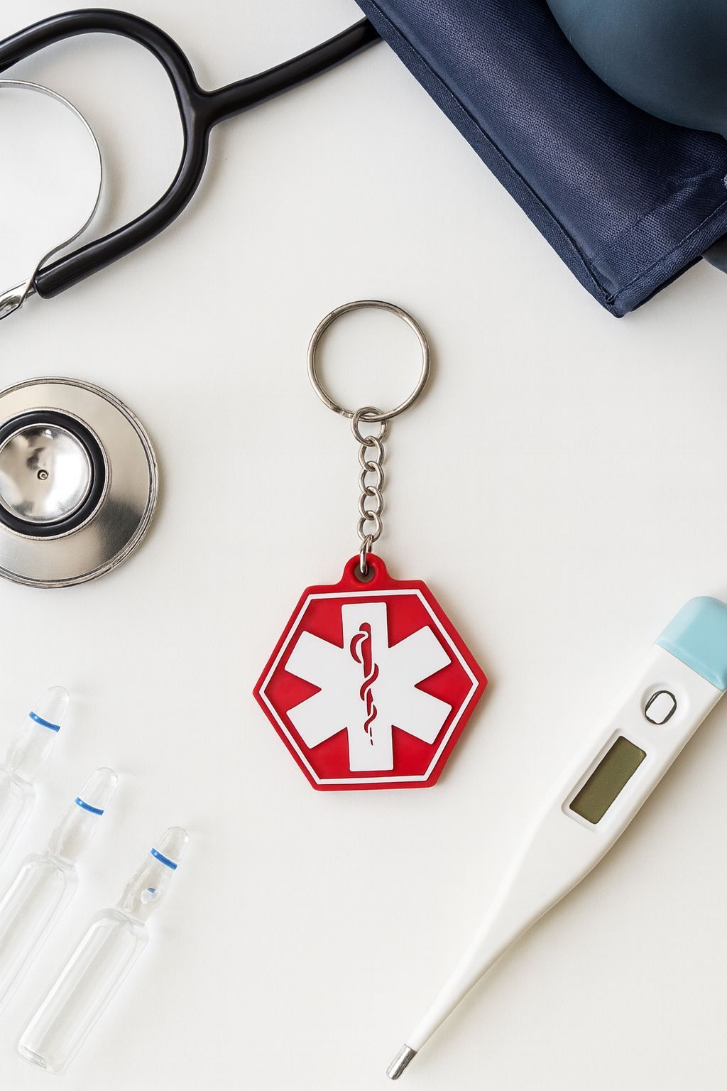 NFC Sağlık Çalışanı Anahtarlığı – Link Yüklenebilir Akıllı Anahtarlık | Doktor ve Hemşire Hediyesi