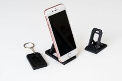 Telefon Standlı Anahtarlık - Katlanabilir Masa Üstü Telefon Tutucu - Ayarlanabilir Telefon Standı