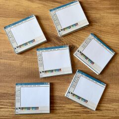 Retro Paint Temalı Bloknot - Nostaljik Kare Not Defteri (1 Adet)