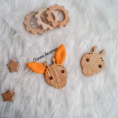 Amigurumi Zürafa Organik Diş Kaşıyıcı