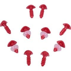 10 Adet 15 mm Kırmızı Burun