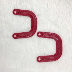 Plastik C Model Kırmızı Çanta Sapı (1 Çift)