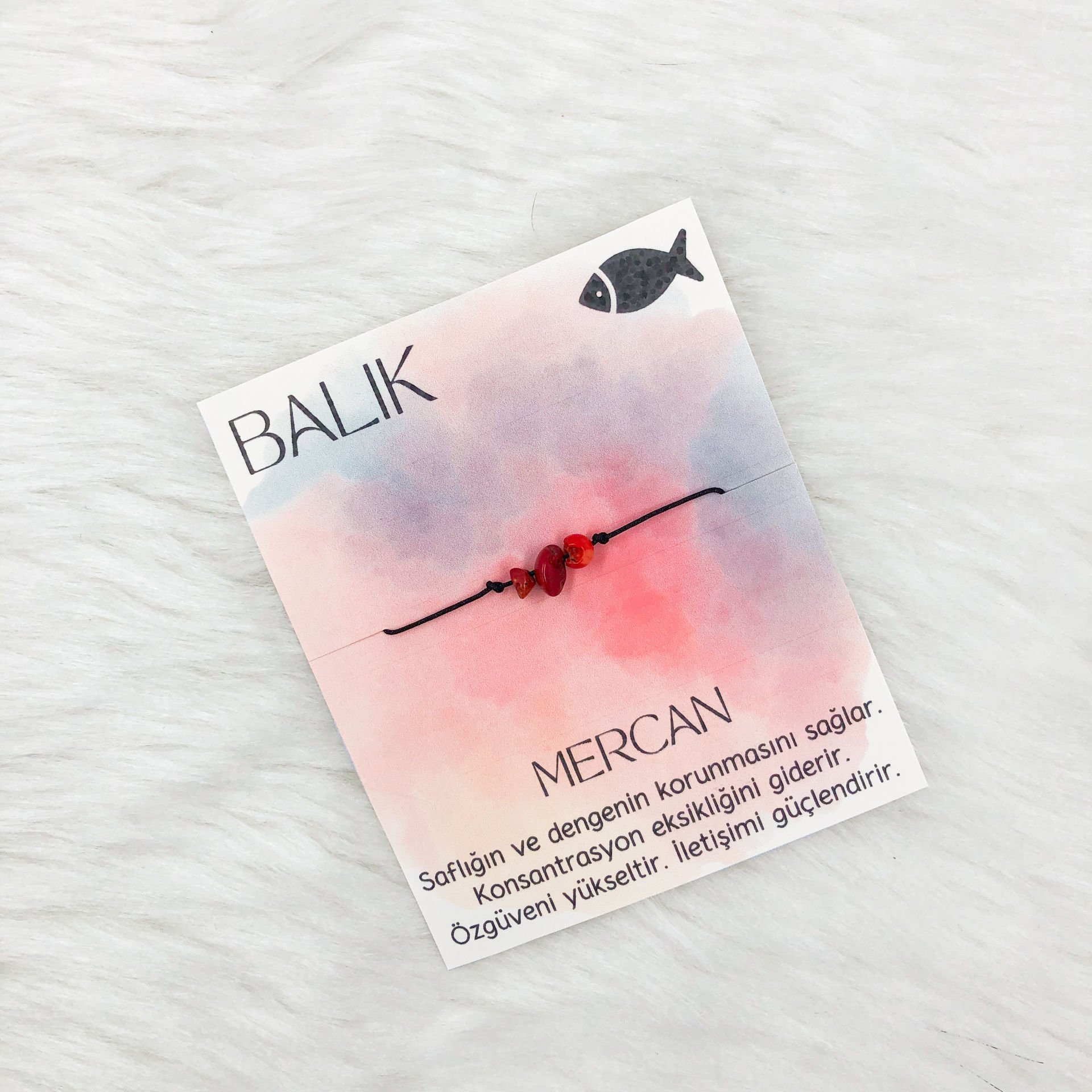 Balık Burç Taşı Bilekliği