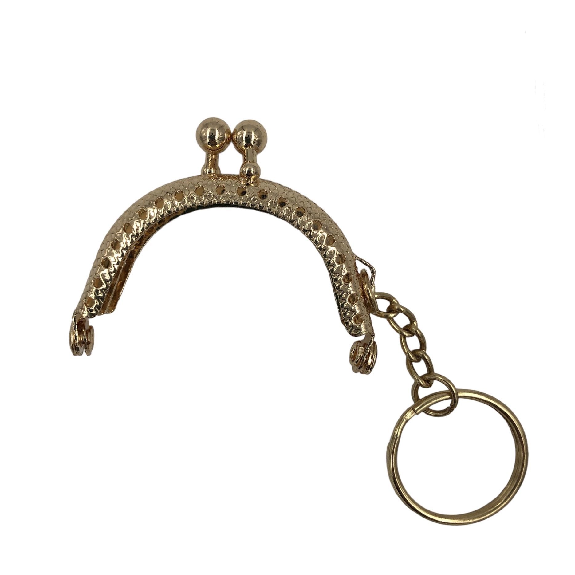 Anahtarlıklı Dikilebilir Çanta Klipsi/Çanta Bursu 6 cm (Altın Renk)