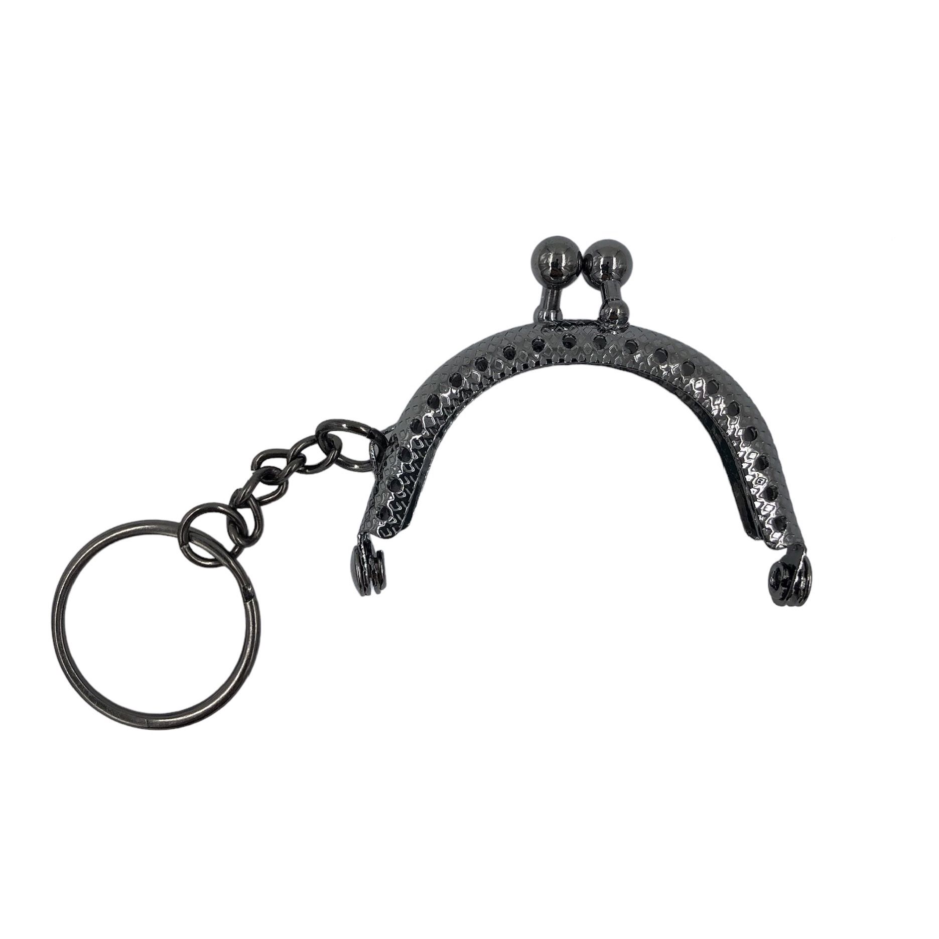 Anahtarlıklı Dikilebilir Çanta Klipsi/Çanta Bursu 6 cm (Füme)