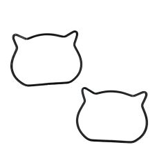 Kedi Şeklinde Metal Çanta Sapı (Füme)