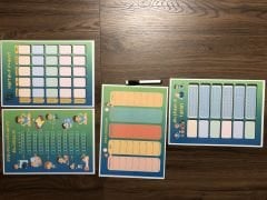 Çocuklar İçin Planlayıcı Set - Mavi (Alışkanlık Takibi, Haftalık Planlayıcı, Sorumluluk Takibi, Ders Programı)