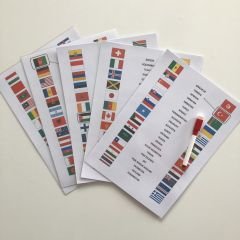 Ülkelerin Bayraklarını ve Başkentlerini Öğreniyorum Seti (Kalem Hediyeli)