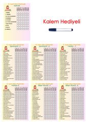 İlkokul 2.Sınıf Ders Takip Programı - Kalem Hediyeli (Kız)