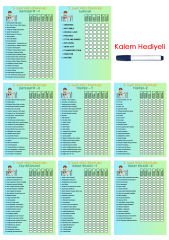 İlkokul 3.Sınıf Ders Takip Programı - Kalem Hediyeli (Erkek)