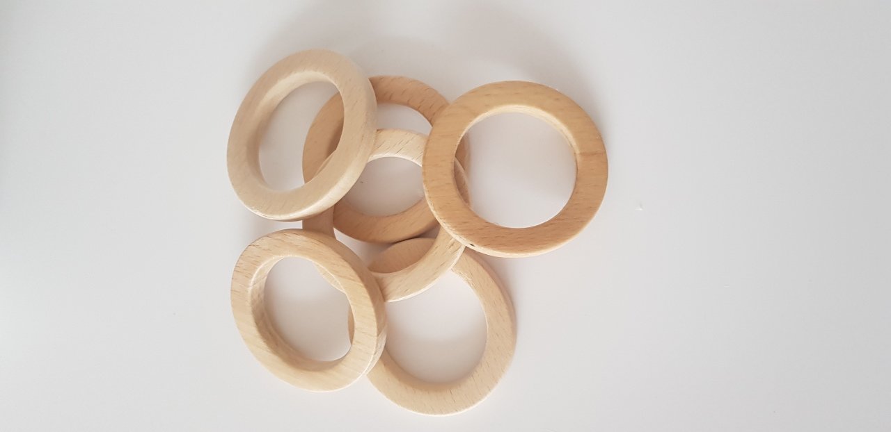 70 mm Kayın Ağacı Yassı Halka