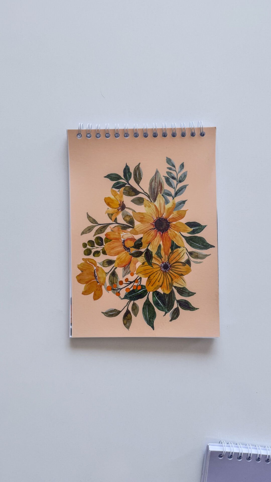 Çiçek Desenli A5 Not Defteri (Model 2)