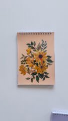 Çiçek Desenli A5 Not Defteri (Model 2)