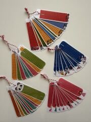 Uzay Desenli Çarpım Tablosu Çalışma Kartları 4x13 cm