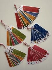 Hayvan Desenli Çarpım Tablosu Çalışma Kartları 13x4 cm