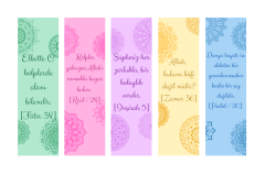 5 Adet Ayetler Kitap Ayracı (155x45 mm)