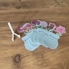 2026 Takvim - Çiçekli Takvim - Vazodaki Çiçekler Masaüstü Takvimi - Standlı Takvim