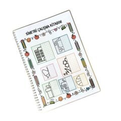 Yaz-Sil Simetri Çalışma Kitabı-Kalem Hediyeli (210x297 mm)