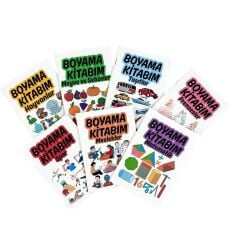 Meslekler Temalı Seyahat Boy Boyama Kitabı (140x100 mm)