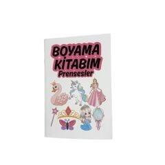 Prensesler Temalı Seyahat Boy Boyama Kitabı (140x100 mm)
