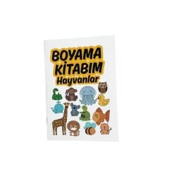 Hayvanlar Temalı Seyahat Boy Boyama Kitabı (140x100 mm)
