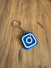 NFC Anahtarlık - İnstagram Anahtarlık Mavi (Büyük Boy 4,5 cm)
