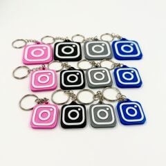 NFC Anahtarlık - İnstagram Anahtarlık Siyah (Orta Boy 3,5 cm)