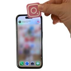 NFC Anahtarlık - İnstagram Anahtarlık Siyah (Orta Boy 3,5 cm)