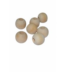 24 mm Ahşap Boncuk (10 Adet)