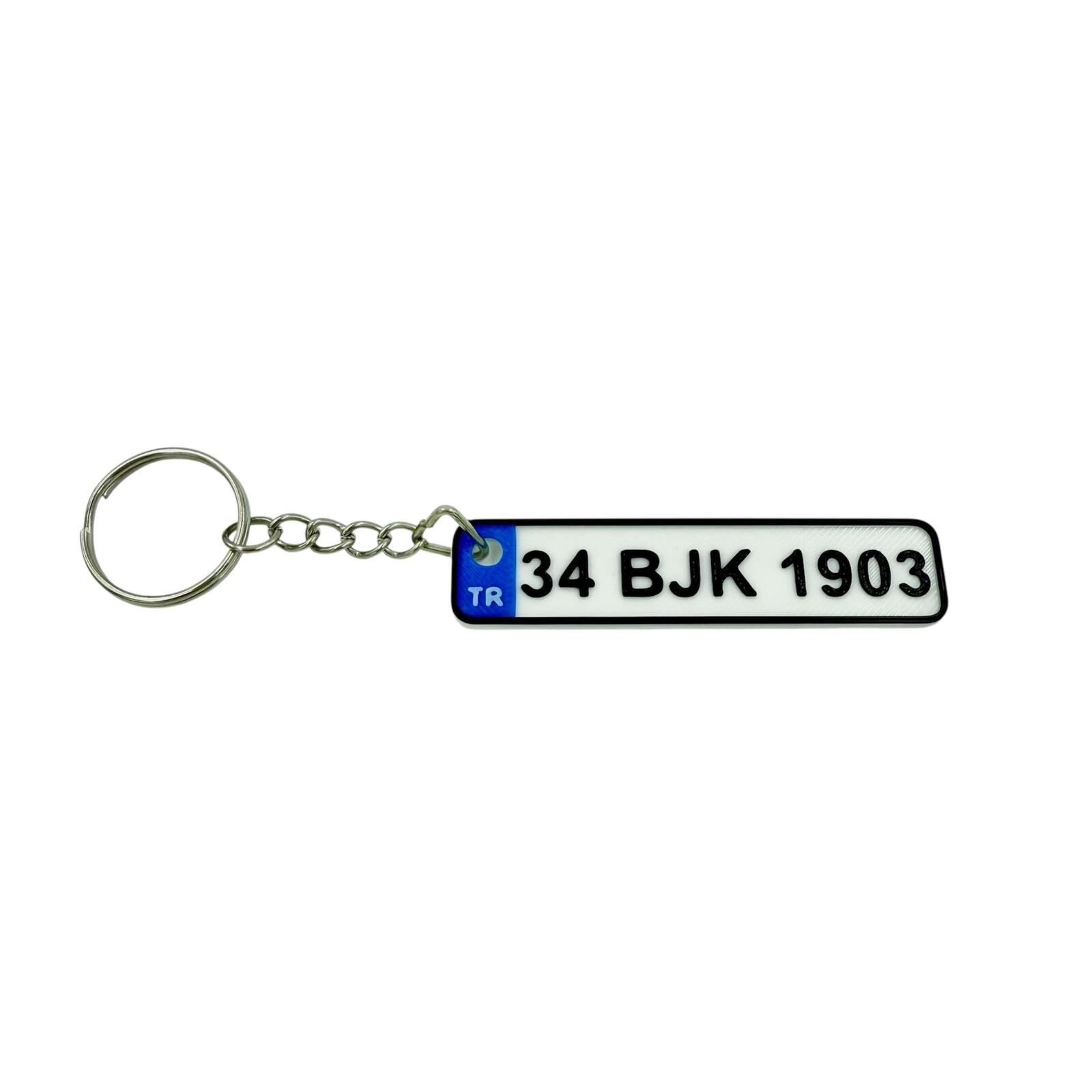 Plaka Anahtarlık - Taraftar Anahtarlık - Araba Anahtarlığı Model 2 (7 cm)